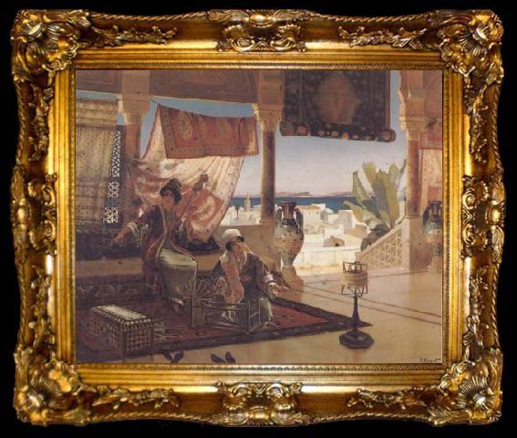 framed  Rudolf Ernst Femmes filant au Maroc (mk32), ta009-2